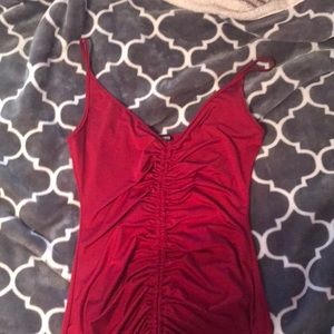 Red mini dress